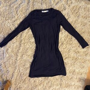 contemporaine by Simons Elegant Navy Long Sleeve Dress